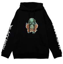 SKULL ROSE HOODIE BLACK