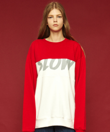Colorblock sweatshirt (red)