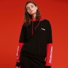 [로너] REPAIRS HOODIE-BLACK/RED후드