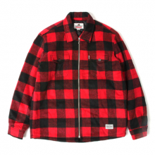 SP BEDFORD ZIPUP CHECK SHIRT LS-RED