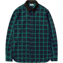 M#1048 modified block check shirt (green)