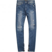 M#1050 crobsy vintage zip jeans