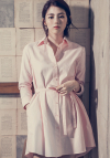 pin point shirt dress (pink)