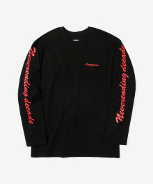 SCRIPT NED LONG SLEEVE TEE BLACK