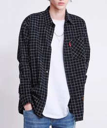 Square Check Shirts - Navy