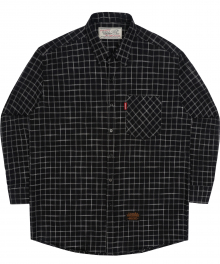 SQUARE CHECK SHIRTS - BLACK