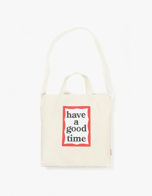 해브 어 굿 타임(HAVE A GOOD TIME) 2 Way Tote Bag - Natural - 17,500 | 우신사 스토어