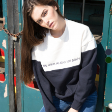 TWO BLOCK OVERSIZED SWEATSHIRT (IK1GFUM495C)