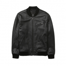 LEATHER BOMBER JACKET (IK1GFML282C)