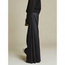 PLEATED WIDE PANTS NAVY