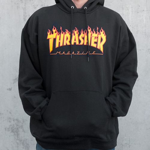 thrasher flame hood