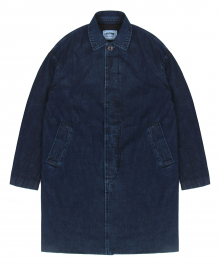 OVERSIZE MAC COAT-WASHED DENIM