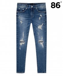 86RJ_1671 latex embroidery jeans / 슬림핏