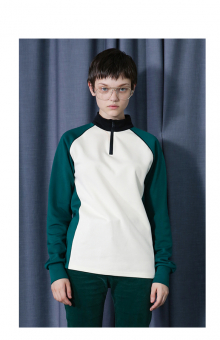 Serene Jersey Sweatshirt(Ivory&Green)