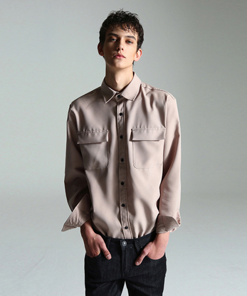 모스트더블유엠(MOSTWM) Two pocket shirt (Beige) - 62,300 | 무신사 스토어