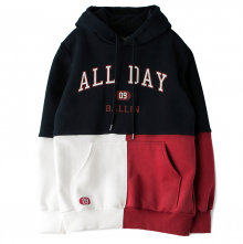 [ROMANTICCROWN]ALL DAY COLOR BLOCK HOODIE_NAVY