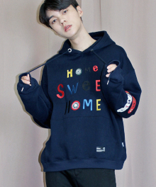 HOME SWEET HOME L/S OVER FIT HOODY NAVY