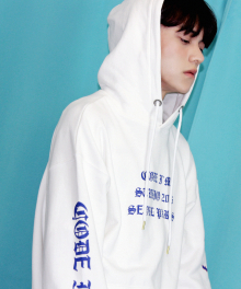 ON THE RADIO L/S OVER FIT HOODY WHITE