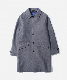 WOOL CUT-OFF MAC COAT GREY