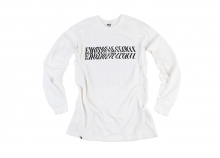 SLOGAN LONG SLEEVE TEE / WH