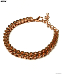 섹스토(SEXTO) [써지컬스틸]W-TYPE 008 chain bracelet ROSE GOLD