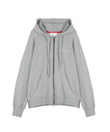 [Unisex] ORDINARY ONLY ONCE GREY HOOD ZIP-UP