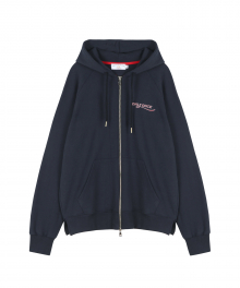 [Unisex] ORDINARY ONLY ONCE NAVY HOOD ZIP-UP
