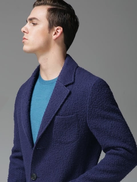спортивныйбольшой одинарныйпальто -navy