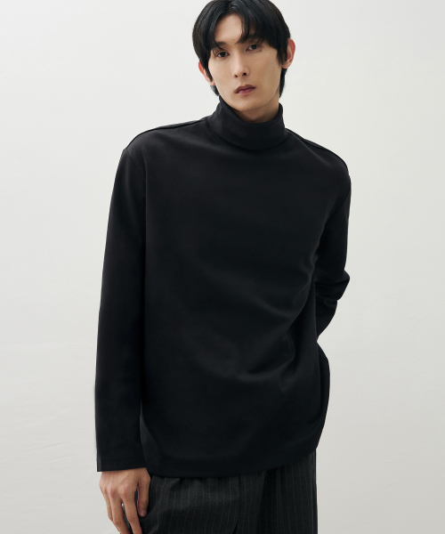 드로우핏() 터틀 하이 벤트 레이어드 티셔츠 [BLACK] 상품 이미지