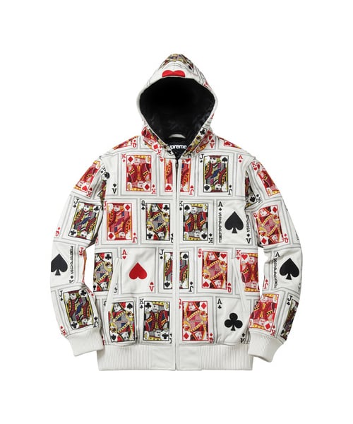 슈프림(SUPREME) COURT CARDS HOODED LEATHER JACKET - 사이즈 & 후기