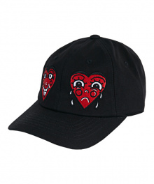 Heart ballcap black