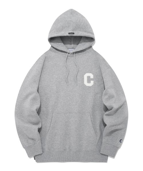 MUSINSA | COVERNAT C logo hoodie melange gray