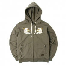 SP ALASKA SOUVENIR HOOD ZIPUP LS-KHAKI