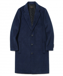 16aw wool single coat melange blue