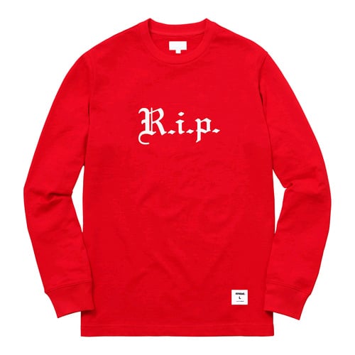 슈프림(SUPREME) SUPREME R.i.p. L/S Tee (RED) - 사이즈 & 후기 | 무신사