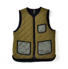 16FW QUILTED REVERSIBLE VEST OLIVE