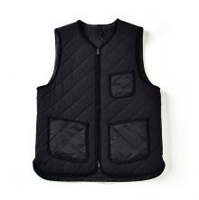 16FW QUILTED REVERSIBLE VEST BLACK