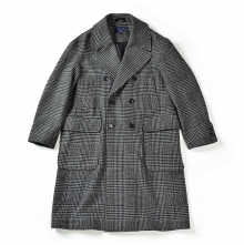 16FW OVERSIZED DOUBLE BREASTED COAT BLACK CHECK