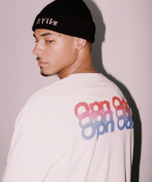 GRADATION LOGO CREWNECK T (WHITE)