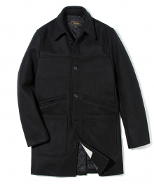 heavy wool single coat black