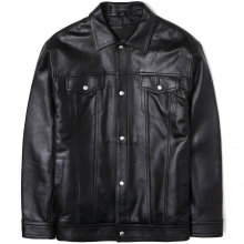 LAMBSKIN QUILTED TRUCKER JACKET (IK1GFML281D)