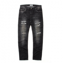 SP KRUGER CRUSH DENIM PANTS-BLACK