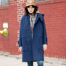 OVERSIZED HOODED COAT NAVY(ES1GWUC870E)