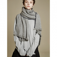OVERSIZED CASHMERE SCARF GRAY