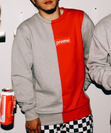 Preme Sweatshirts - Red/Grey