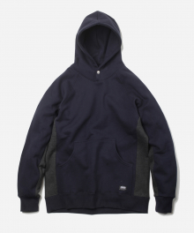 SIDE COLORATION HOODY _ NAVY