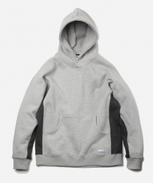 SIDE COLORATION HOODY _ GRAY