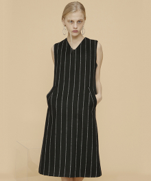 stripe dress_black