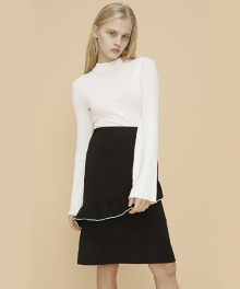 diagonal skirt_black