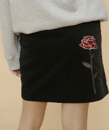 flower skirt_black